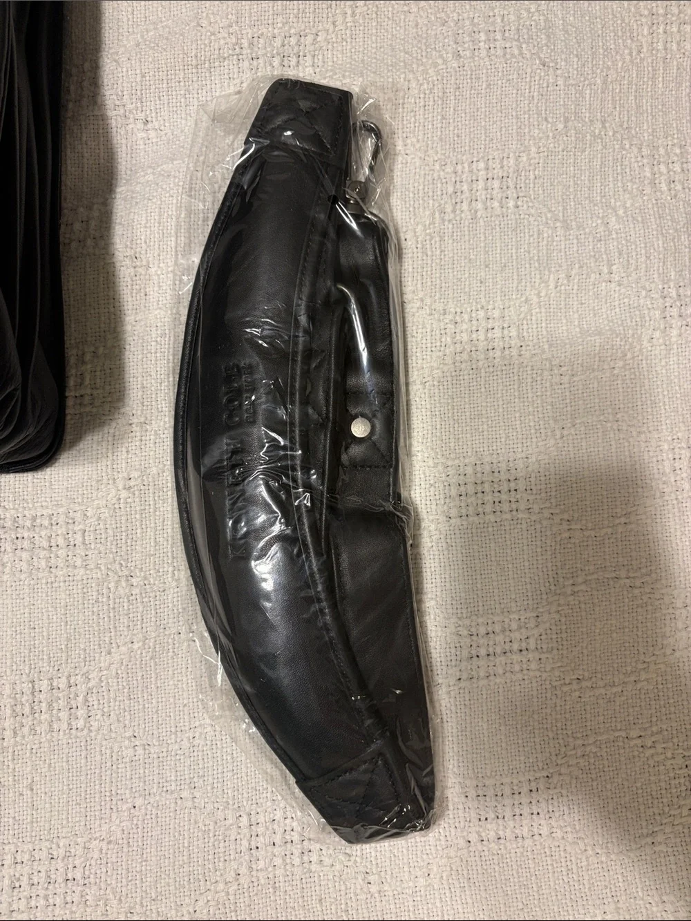 Kenneth Cole Black Leather Buckle Briefcase